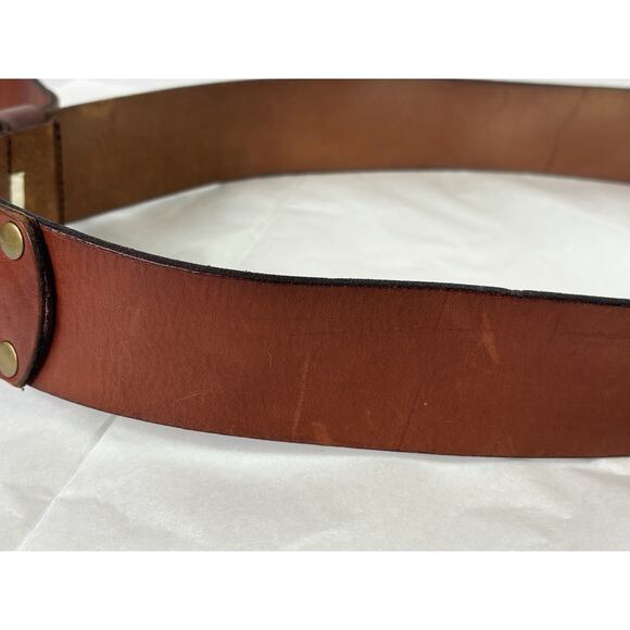 Land’s End Womens Size Large 33" - 36" Genuine Leather Boho Hippie Belt - Picture 7 of 16